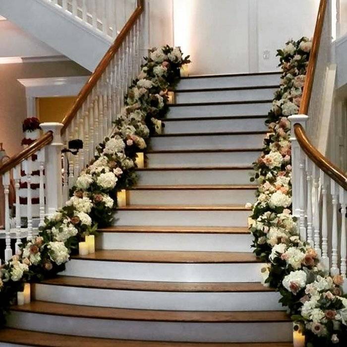 Как Украсить Лестницу На Свадьбу