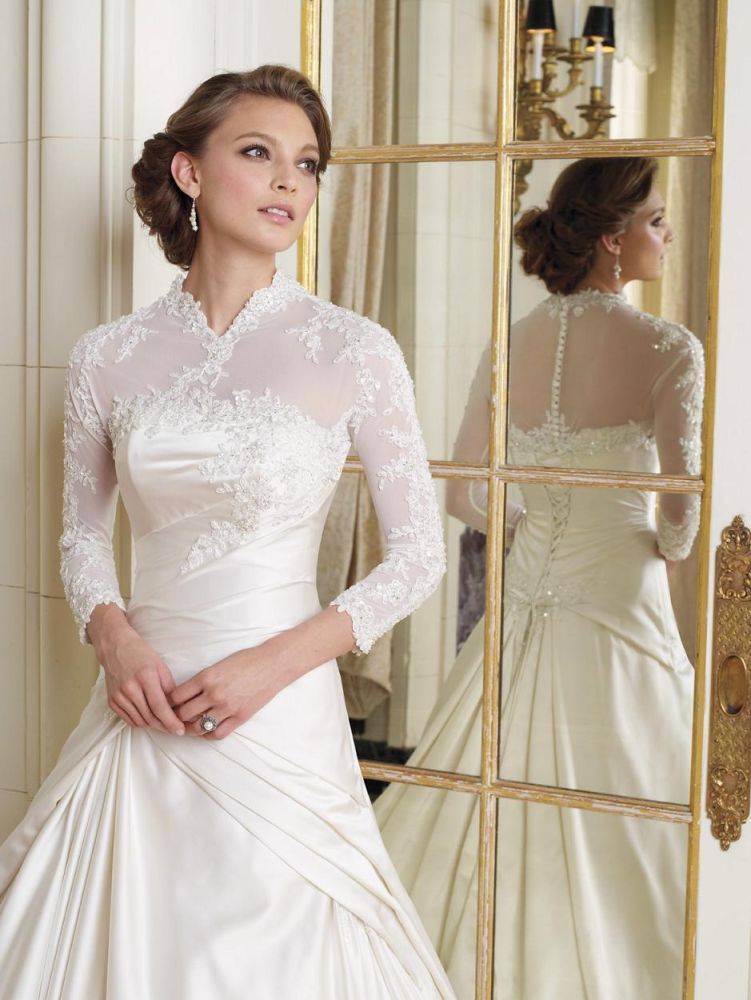 Свадебные платья с длинным рукавом: модные фото и полезные советы