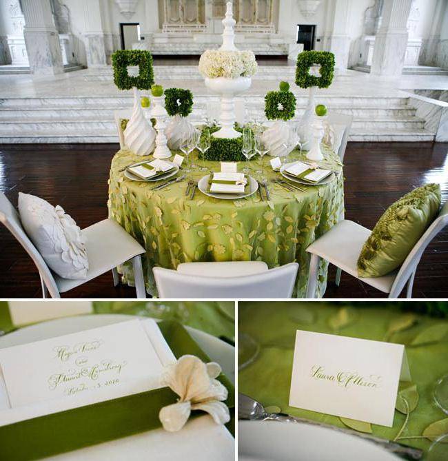 Свадьба в зеленых цветах: идеи оформления, украшения и рекомендации