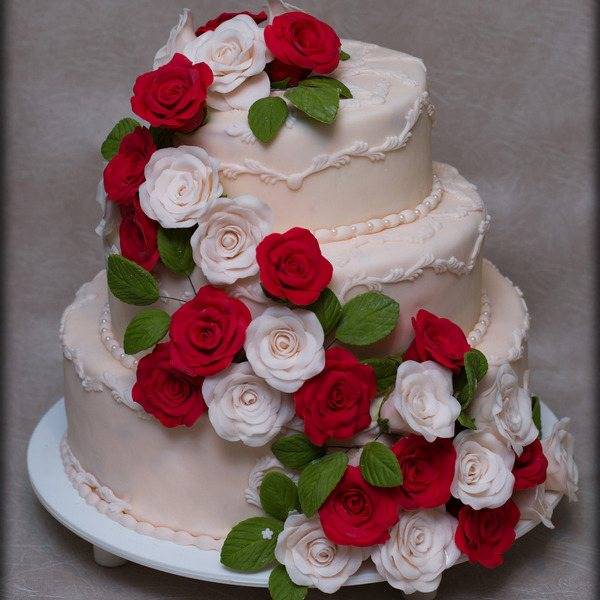 Свадебный торт сердце шоколадный с розами из крема рецепт с фото пошагово - 1000.menu