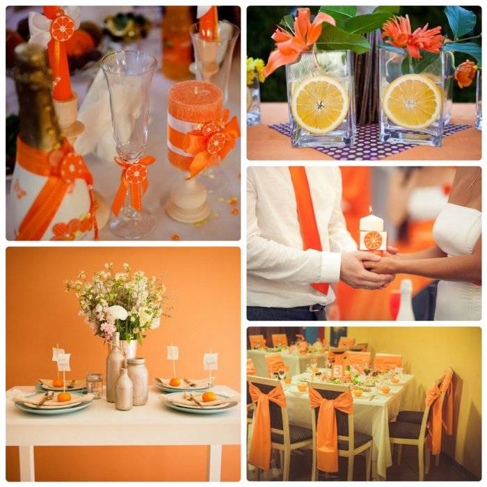Оранжевая свадьба или свадьба в оранжевом цвете: фото и идеи