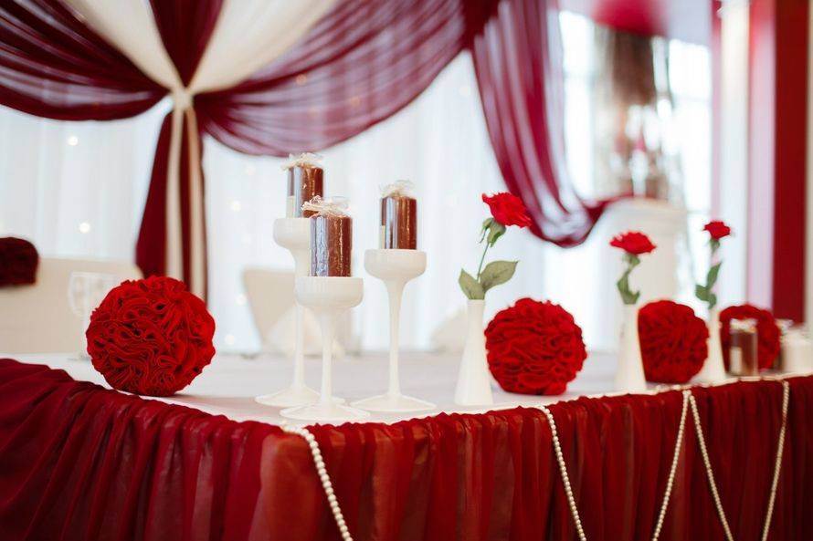 Оформление зала на свадьбу в цвете марсала ?? в [2019], украшение & цветные фото