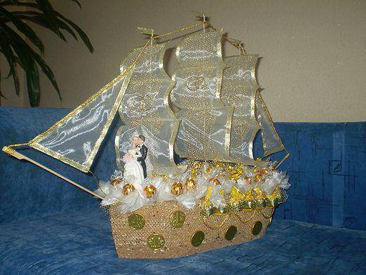 Корабль из конфет на свадьбу - свадебные советы
