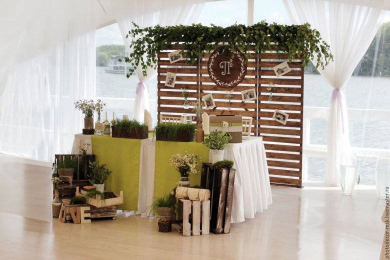 Свадьба в эко стиле: оформление зала в природном стиле