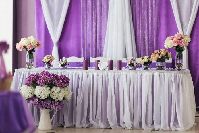 Свадьба в фиолетовых цветах (23 фото)