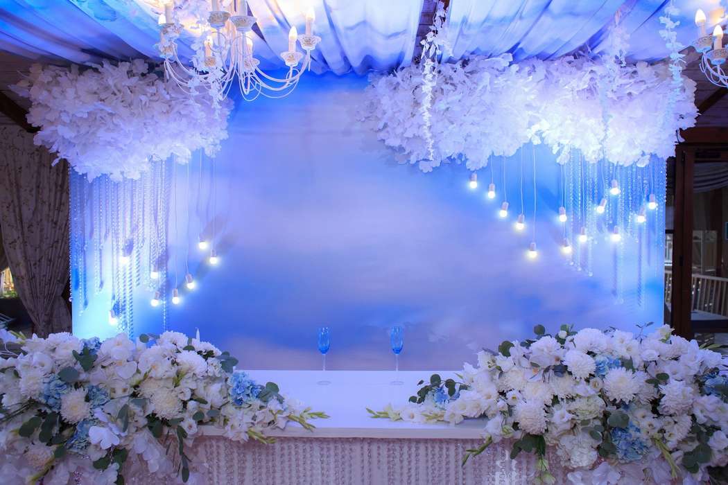 Нежность, романтика и естественность – небесная свадьба: оформление зала и организация