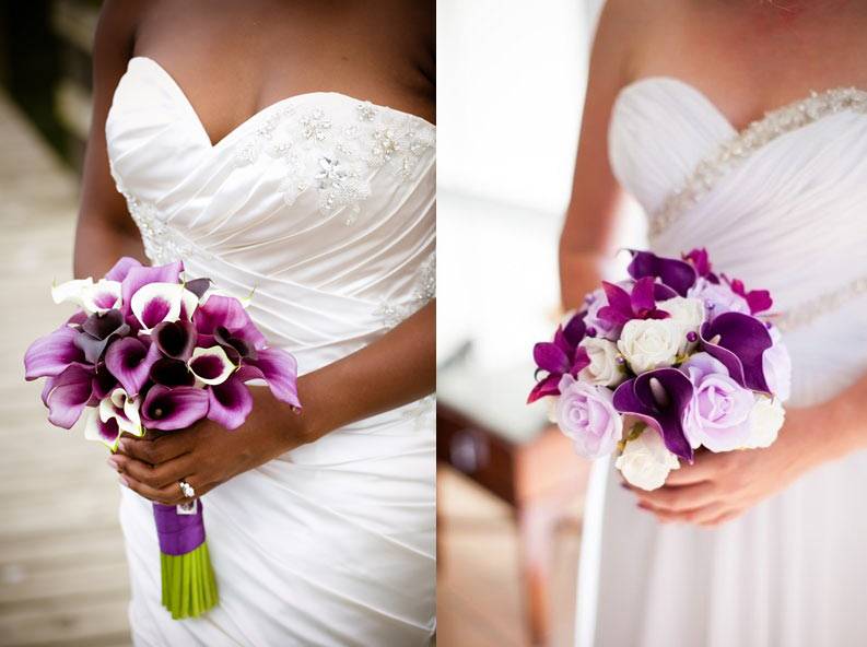 Фиолетовое свадебное платье - сиреневого цвета до колена, лиловое