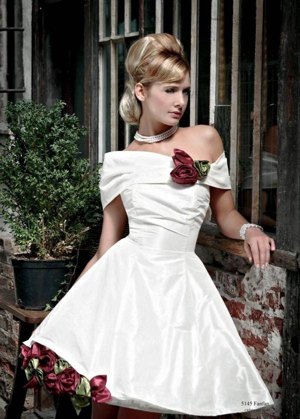 Свадебные платья в стиле 60-х, модный образ невесты