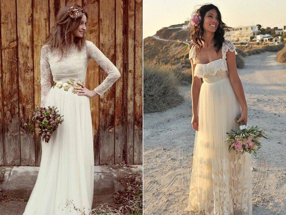 Платье для невесты в стиле «рустик»