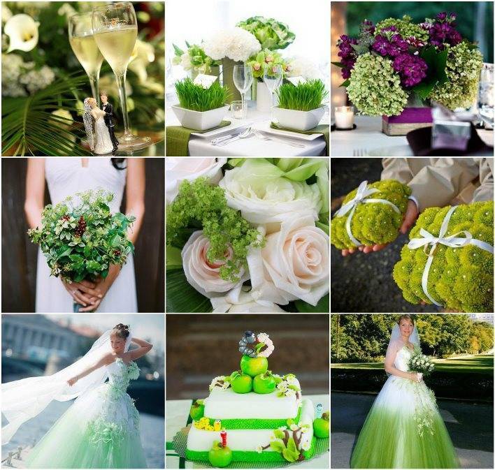 Бодрость и энергия: свадьба в салатовом цвете – фото оформления