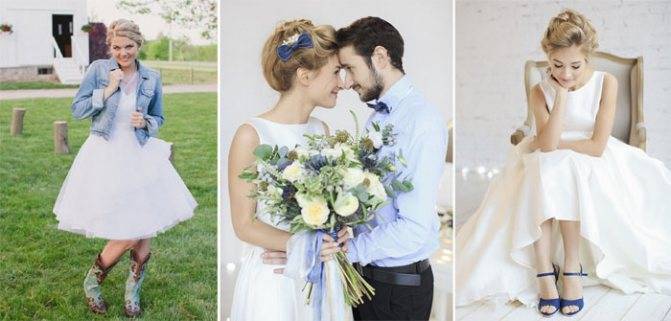 Джинсовое свадебное платье: популярные модели 2020 года и аксессуары к ним с фото