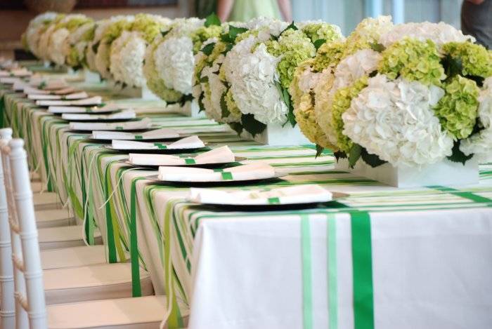 Сказочный оазис – оформление зала на свадьбу в зеленом цвете с примерами на фото