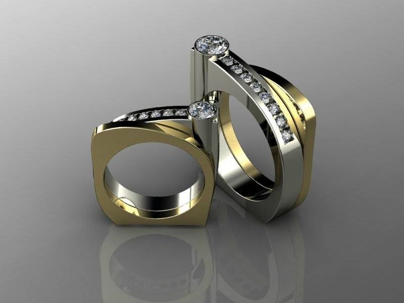 Необычные обручальные кольца: красивые свадебные кольца оригинального дизайна из серебра и золота