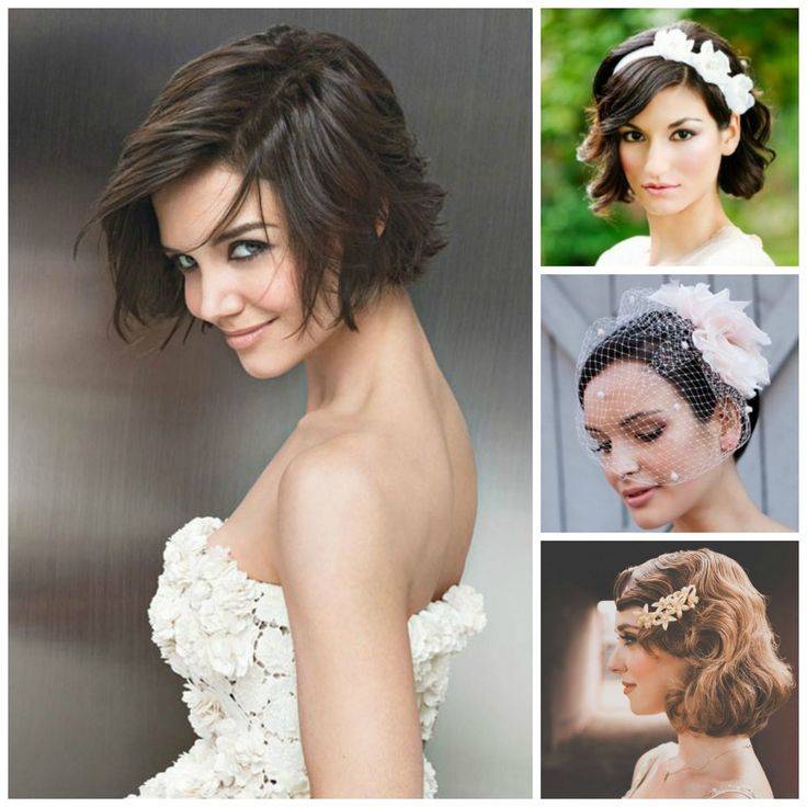 Свадебные прически на короткие волосы: 30 идей, фото