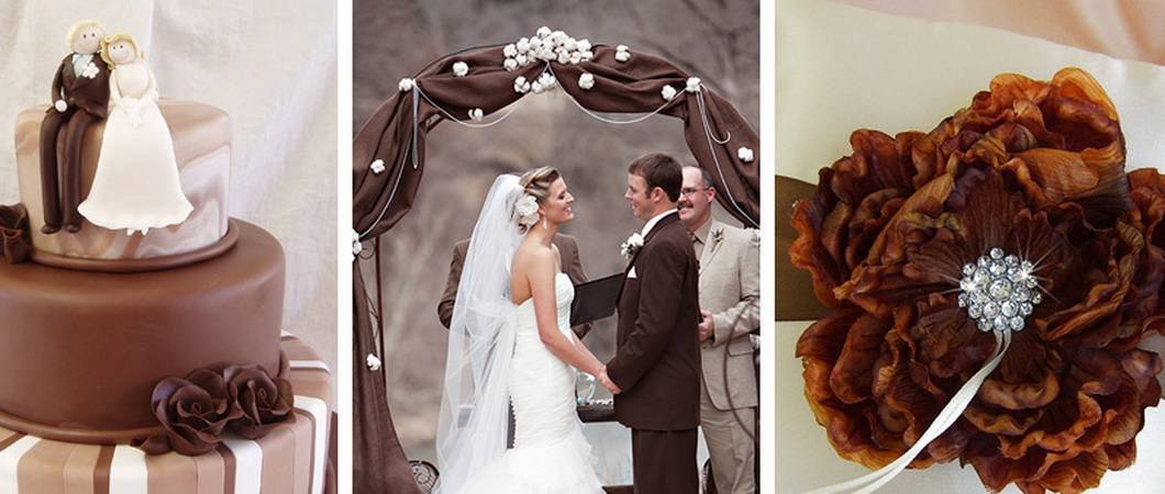 Как оформить свадьбу в шоколадном цвете — идеи стильного коричневого декора
