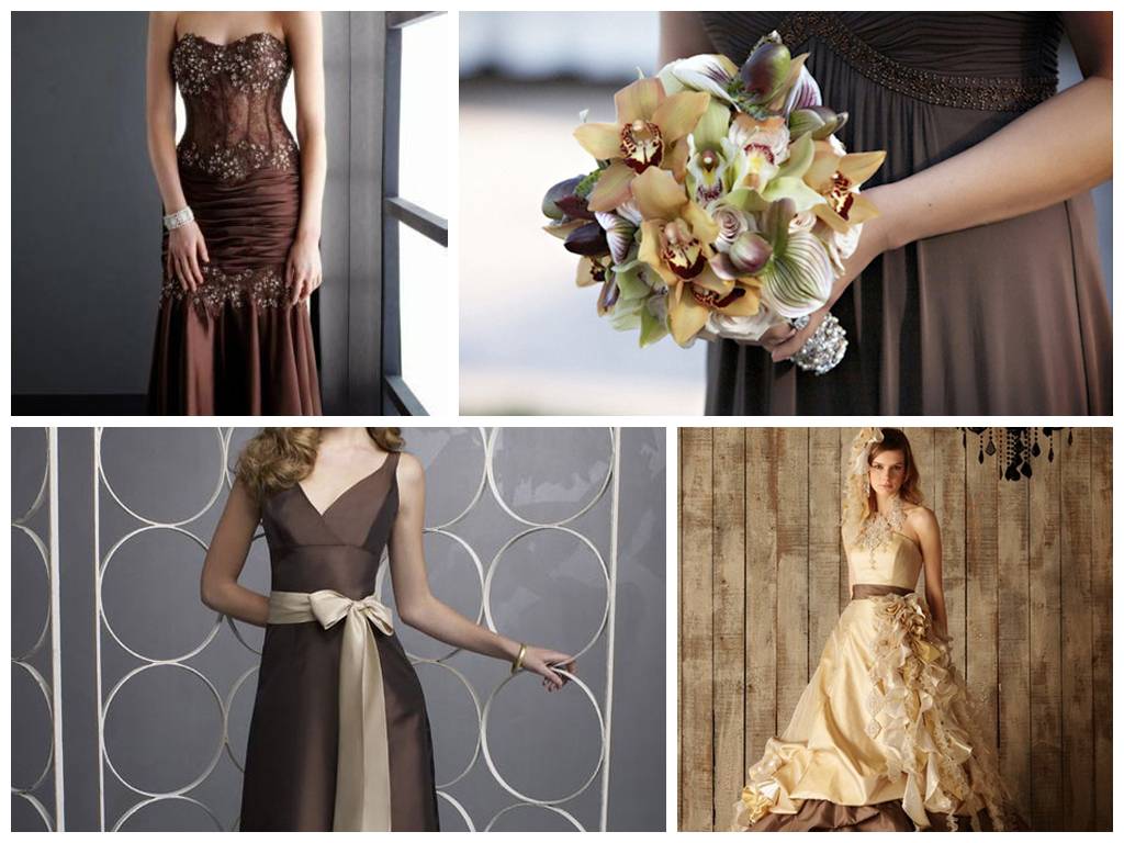 Свадебное платье капучино – уютная надежность и торжественная роскошь