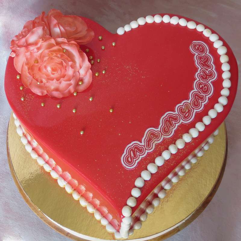 Два варианта торта «сердца» – из крема и из мастики - лучшие рецепты тортов от tortydoma.ru