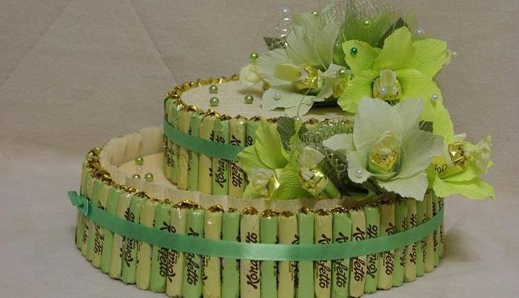 Букет из конфет – необычные идеи для свадебного букета