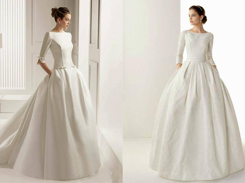 Модели свадебных платьев из тафты