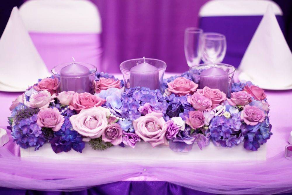 Свадьба в фиолетовом цвете - оформление и проведение