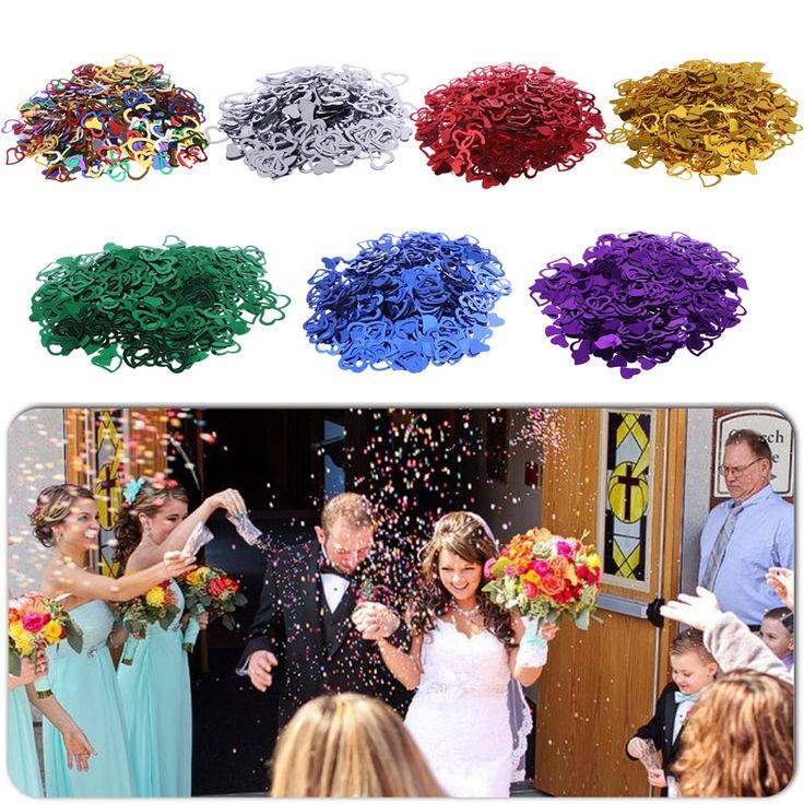 Свадебное конфетти – разноцветная радость