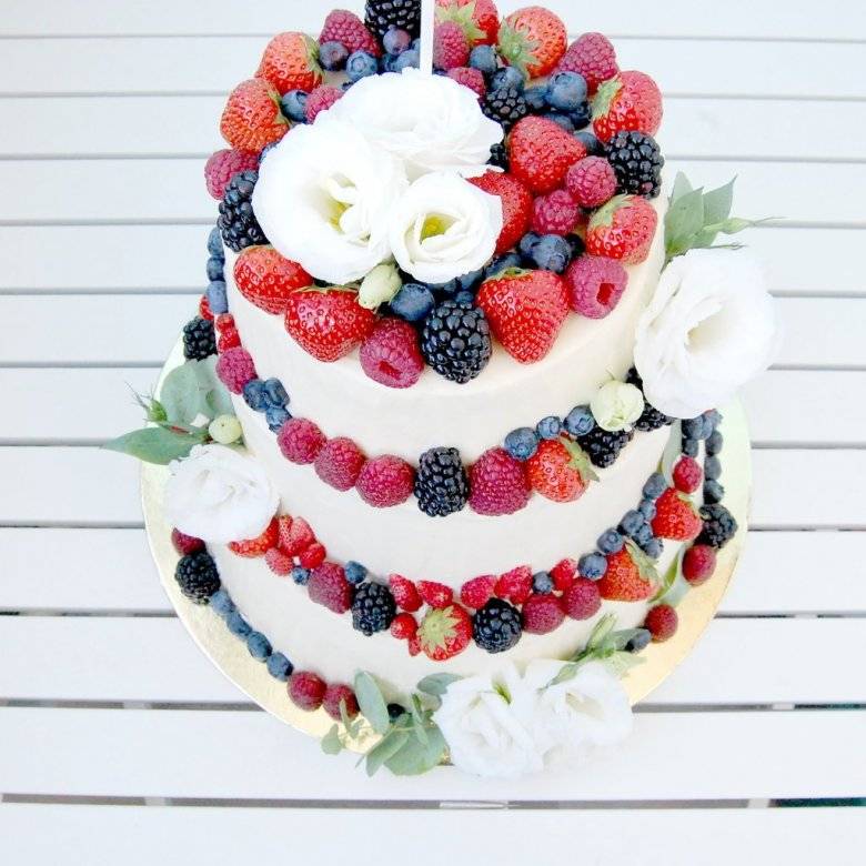 Как украсить торт фруктами – 9 рецептов