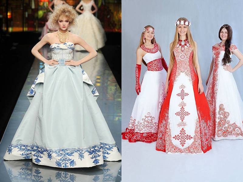 Платье в русском стиле – яркий элемент гардероба для ценителей этнического аутфита