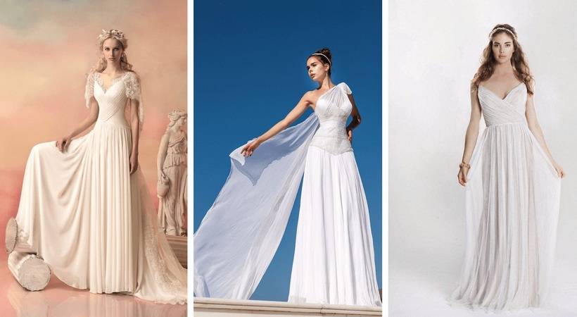 Свадебное платье в греческом стиле: фото длинных и коротких моделей