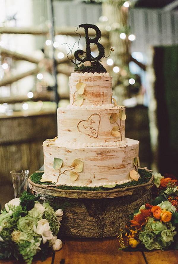Свадебный торт в стиле рустик - идеи оформления с фото