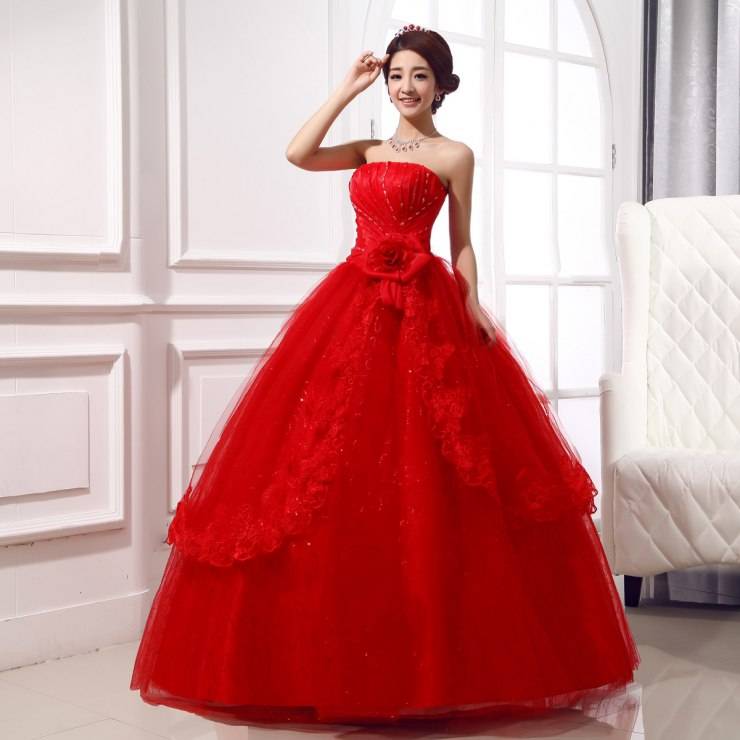 Экстравагантное красное свадебное платье - значение, особенности выбора, цена