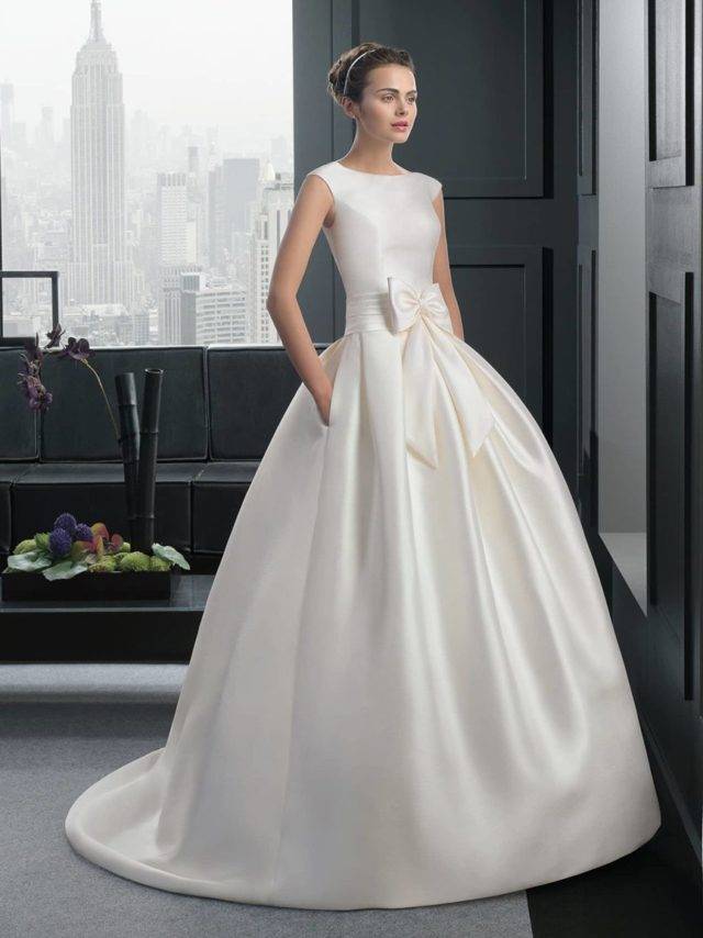 Атласное свадебное платье (88 фото): обзор красивых моделей для разных типов и рекомендации