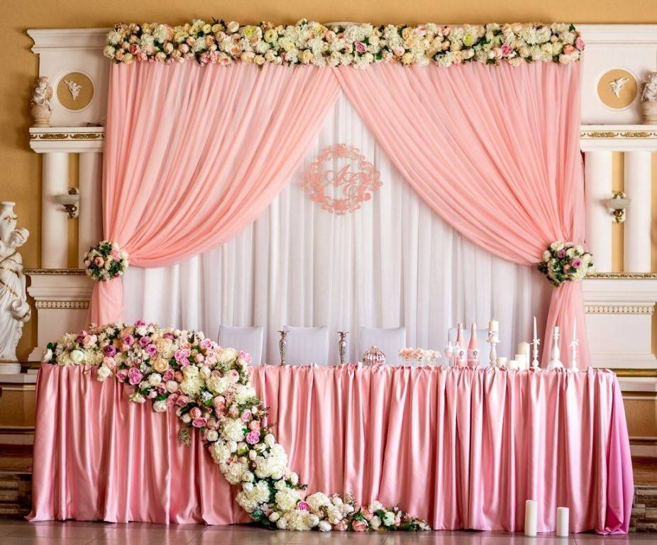 Нежная розовая свадьба – идеи оформления зала [2019], фото? и советы