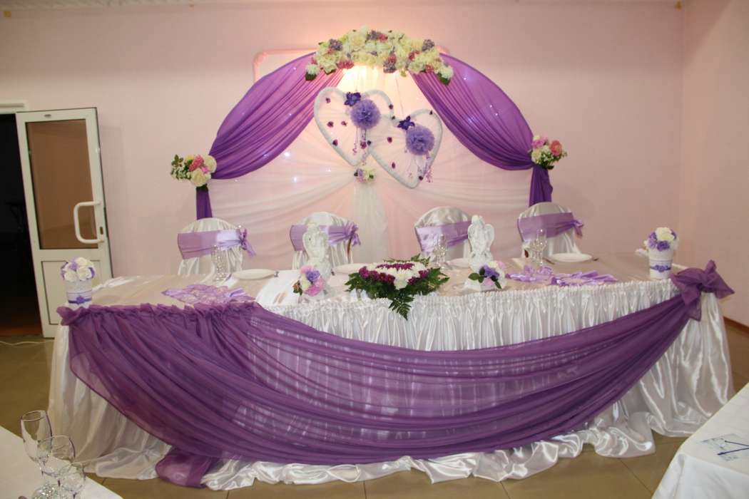 Украшение зала на свадьбу в фиолетовом цвете ?? в [2019] – трендовое оформление