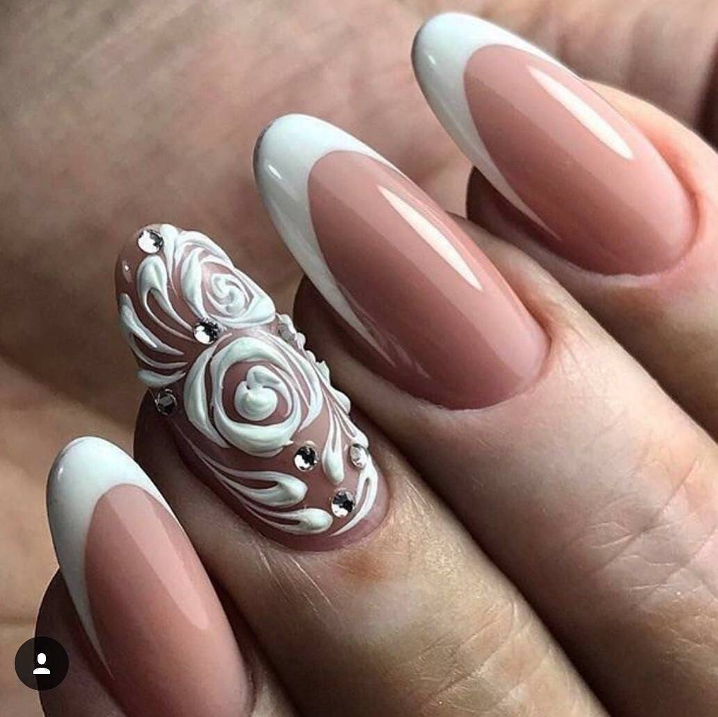 Ногти дизайны 2018 фото. Роскошный маникюр. Красивые овальные ногти. Свадебные ногти. Шикарные ногти.