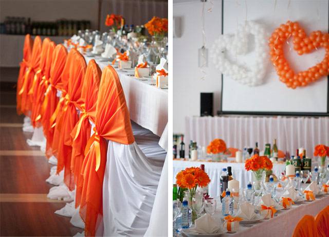 Оранжевая свадьба в апельсиновом цвете: идеи, декор, дресс-код