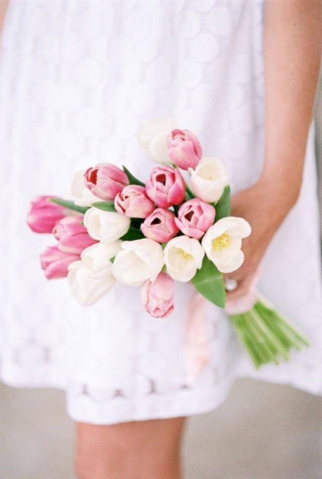 Свадебный букет из тюльпанов – красивые сочетания