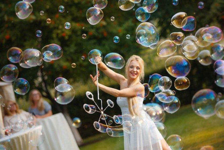 Мыльные пузыри на свадьбу - фейерверк, гигантский пузырь