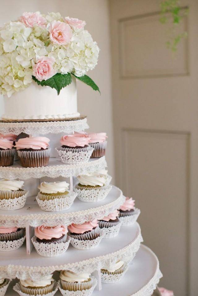 Свадебный торт с капкейками: фото и идеи красивых композиций