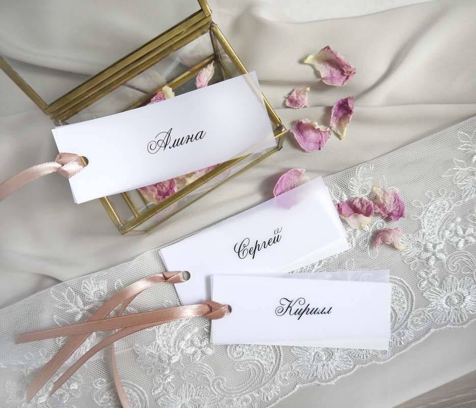 Рассадочные карточки для гостей на свадьбу