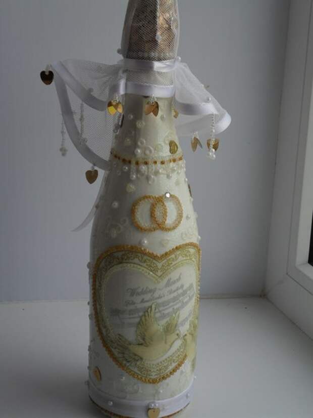 Бутылки на свадьбу своими руками – идеи декорирования с пошаговой инструкцией и фото: мастер-классы по украшению свадебных бутылок