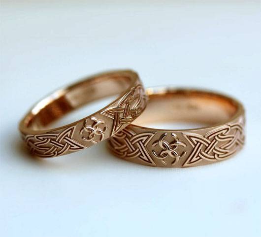 Мудрость предков – обручальные кольца в славянском стиле из золота и других металлов