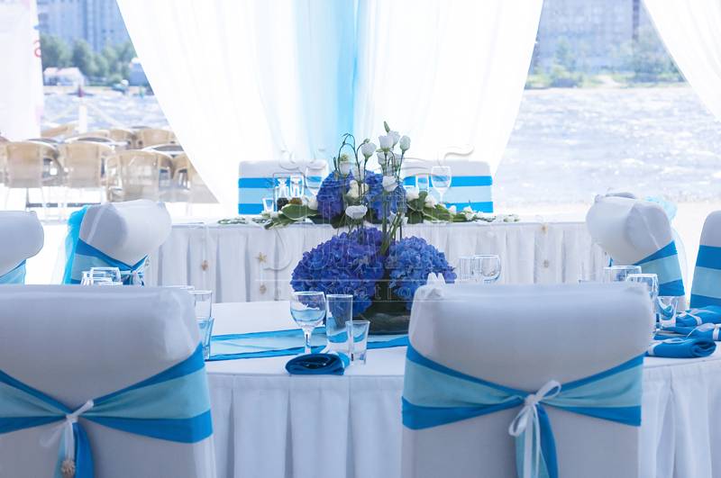 Оформление зала на свадьбу в морском стиле в [2019] – нюансы ? украшения