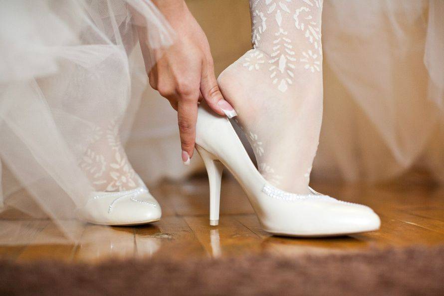 Свадебные розовые туфли