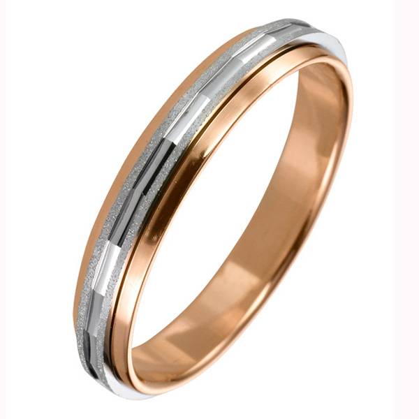 Оригинальное кольцо – обручальное со вращающейся вставкой из золота