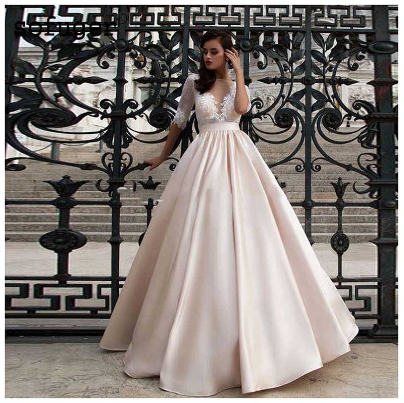 Атласное свадебное платье: модный тренд 2017