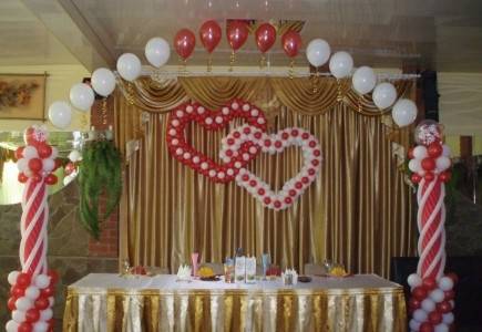 Украшение зала шарами на свадьбу фото - инструкция, видео урок