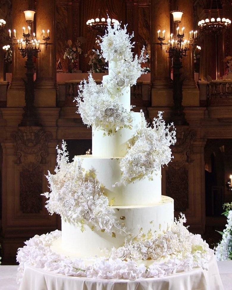 Свадебный торт с цветами - классные идеи оформления (80 фото)