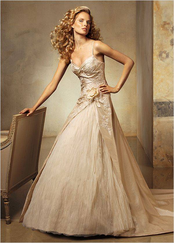 ᐉ актуальные модели свадебных платьев цвета шампань – обзор - ➡ danilov-studio.ru