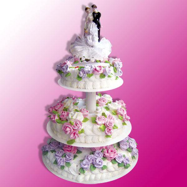 Торт свадебный трехъярусный