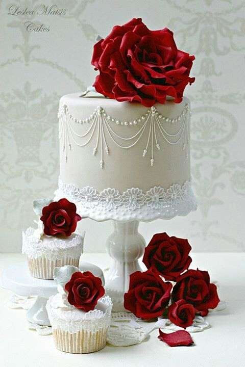 Красный свадебный торт - 66 фото винтажных и современных идей